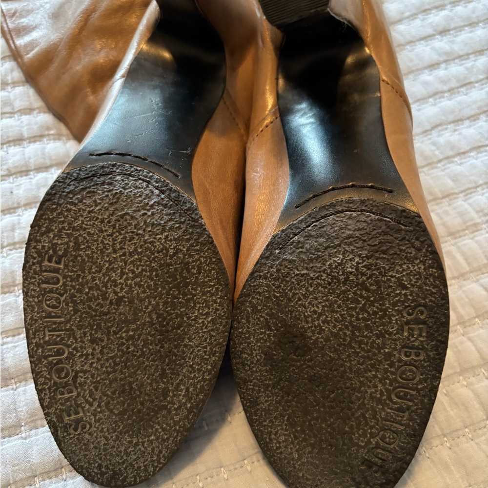 SE Boutique by Sam Edelman Designs Taupe Knee High Boots - Picture 5 of 9